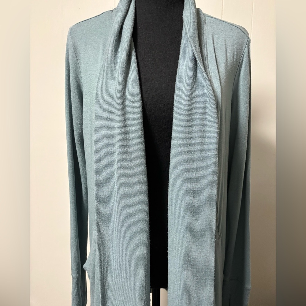 Gray/green athleta cardigan